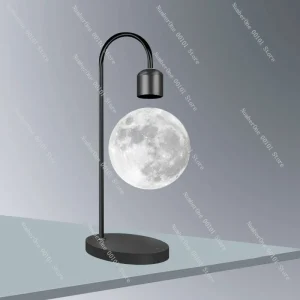 Magnetic Levitation Moon Lamp 3D Printed Romantic Night Light with Color Changing Elegant Black